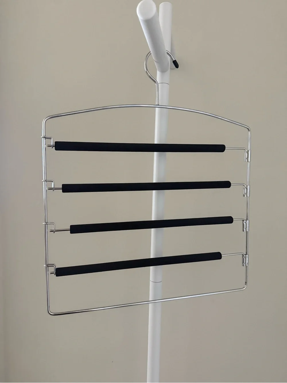 3 Multi-Tier Black & Chrome Hangers